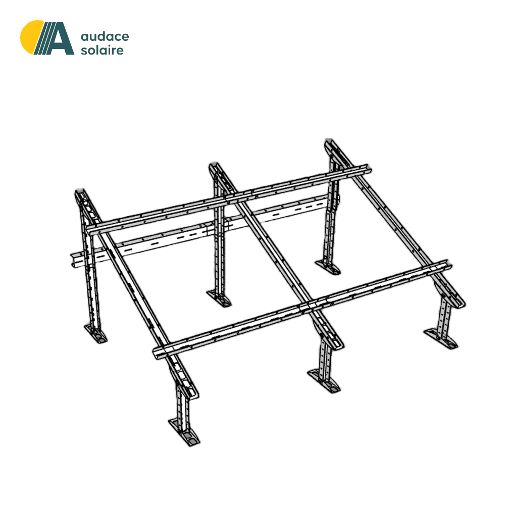 Support montage facile Audace Solaire Galvanisé/ Extensible/ Sol et ...